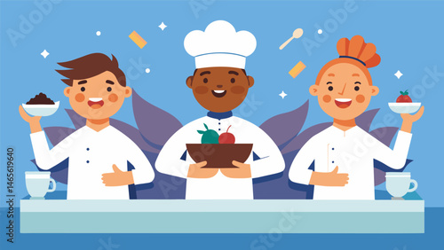 A competition to find the best mole recipe judged by a panel of seasoned chefs and food enthusiasts.. Vector illustration