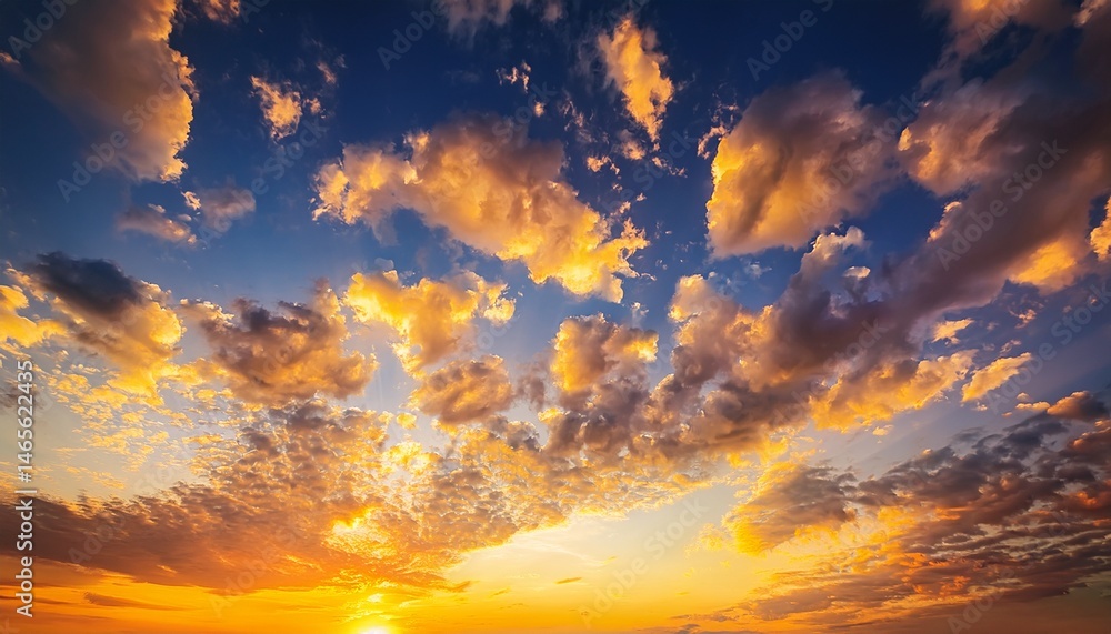 Fototapeta premium beautiful and dramatic sunset sky with clouds as abstract background