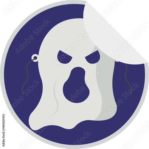 Isolated phantom icon halloween illustration