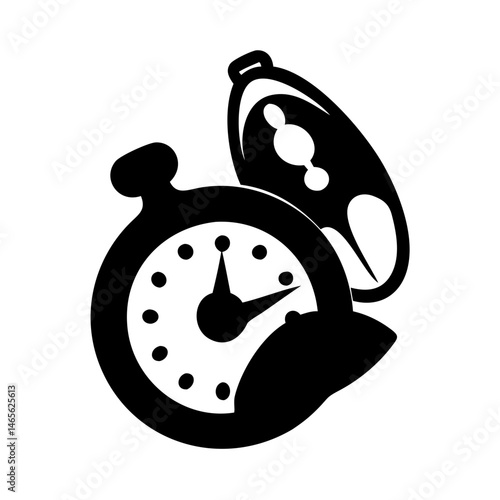 Abstract monochrome image of vintage pocket watch with chain and ornate details