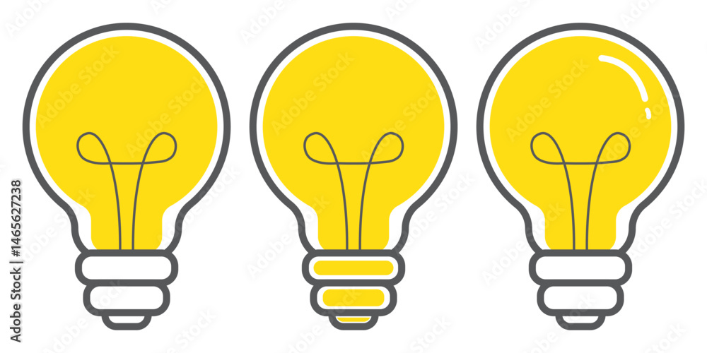 Light bulb icon Flat art in black and white isolated Light bulb icon Flat art in black and white isolated