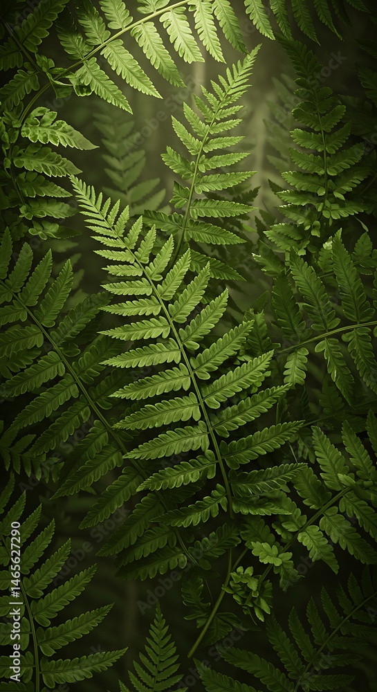 Emerald Fern Dreams: Lush Greens, Dramatic Light Emerald Fern Dreams: Lush Greens, Dramatic Light