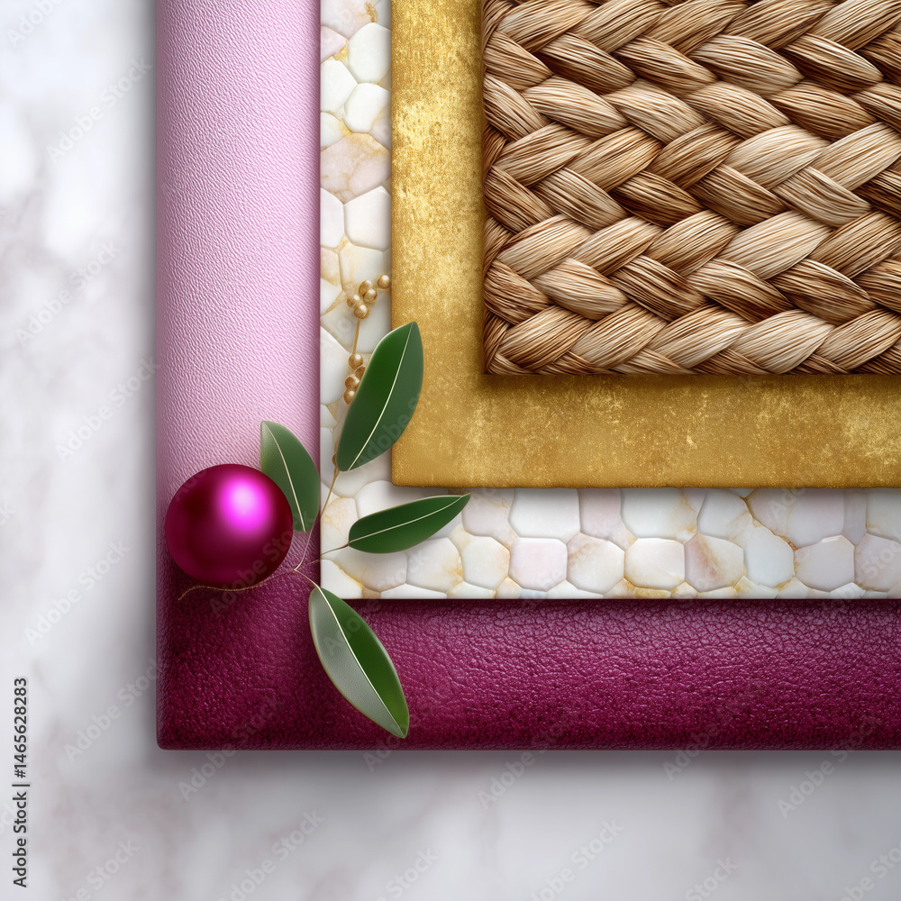 A variety of different colored fabrics, including pink, yellow, and brown