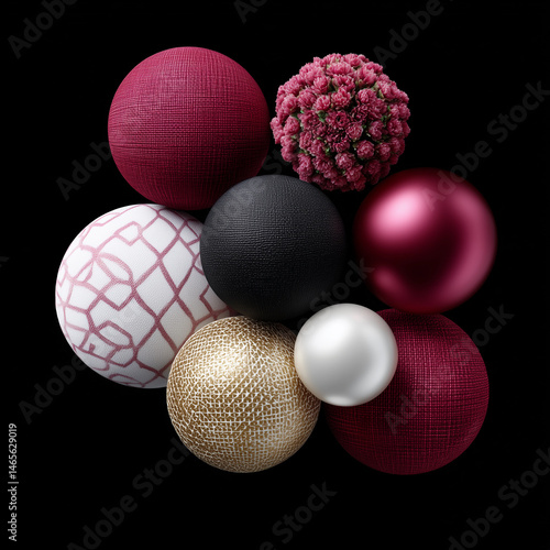 Obraz na płótnie A collection of colorful balls, including some that are red and white w salonie