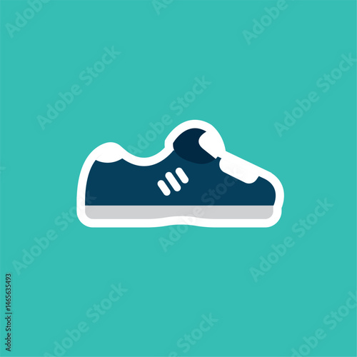 Running sneaker icon. Vector
