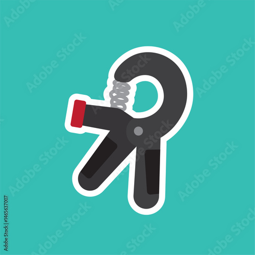 Hand grip strengthener icon. Vector