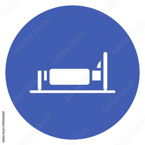 Bold Glyph Bed Circle Icon