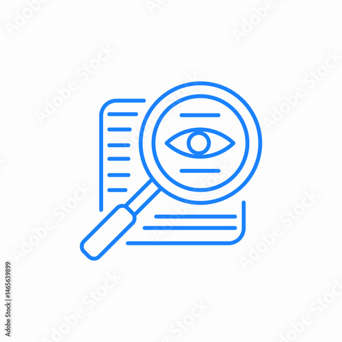 data review visibility icon sign vector