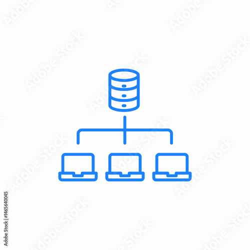 database laptop network icon sign vector