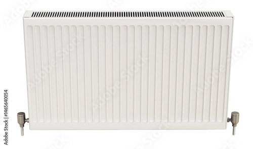 Wallpaper Mural Radiator near the wall on transparent background. 3D illustration Torontodigital.ca