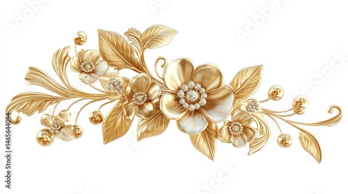 Ornate gold floral embellishment