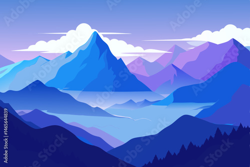 mountain landscape in the alps