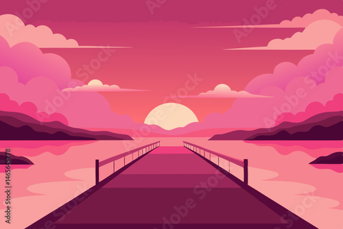 sunset on the sea