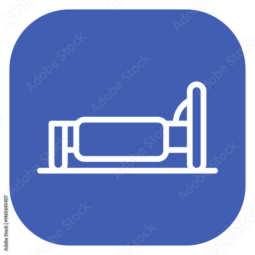 Minimalist Line Art Bed Rounded Square Icon
