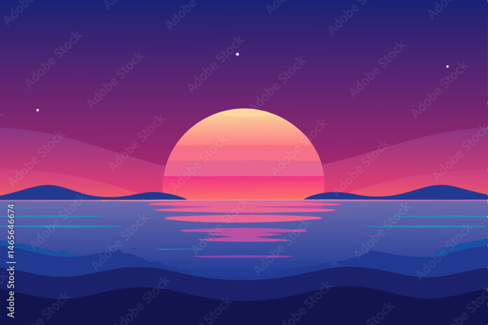 Obraz premium sunset over the ocean