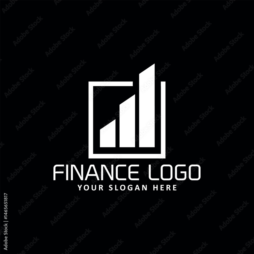 Obraz premium finance marketing logo design vector