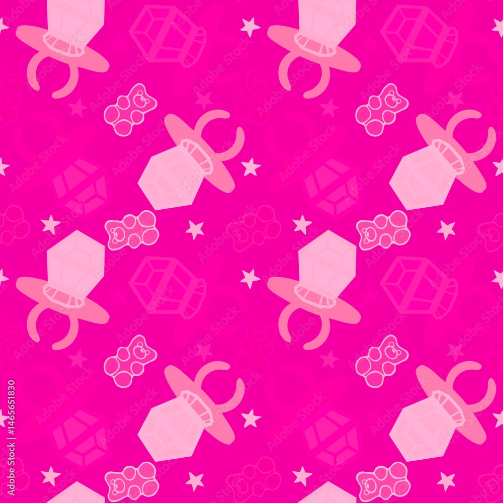 Sugar candy rings seamless retro pattern for wrapping paper and fabric and linens and kids clothes print Sugar candy rings seamless retro pattern for wrapping paper and fabric and linens and kids clothes print