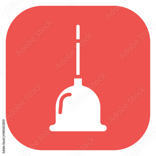 Bold Glyph Plunger Rounded Square Icon