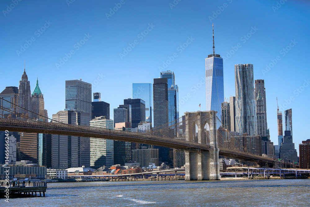 Fototapeta premium panoramic views of the New York City Manhattan