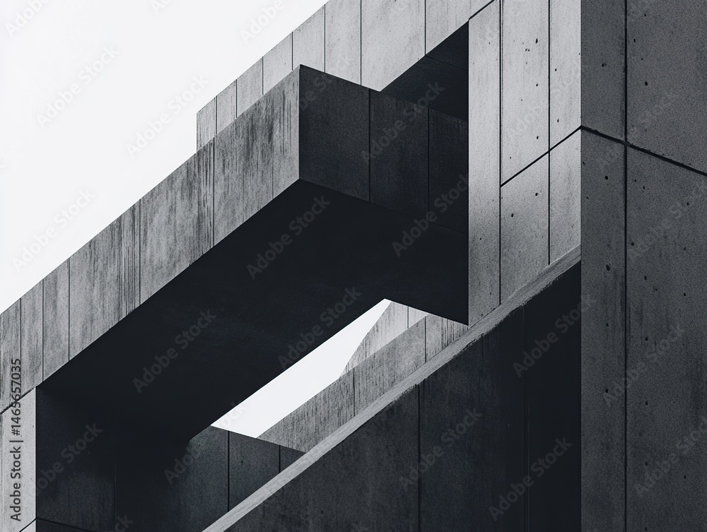 Modern concrete architecture detail Modern concrete architecture detail
