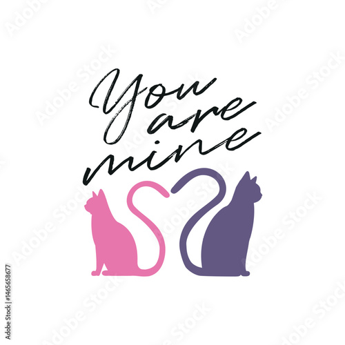 cat illustration design with geometry