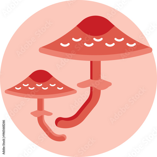 Colorful mushroom symbol representing psychedelic culture and spiritual exploration.