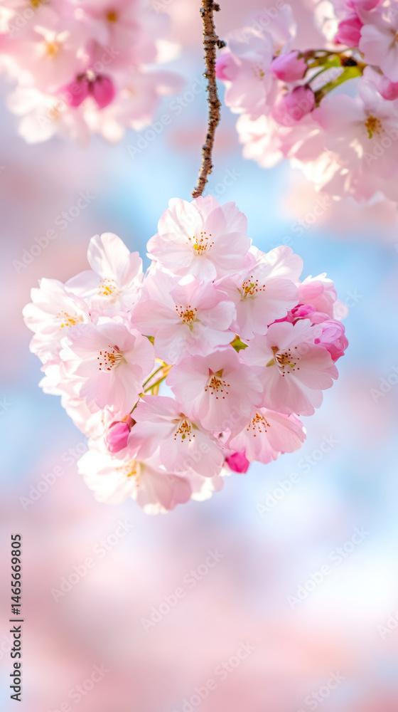 Obraz premium Spring renewal with blooming cherry blossoms