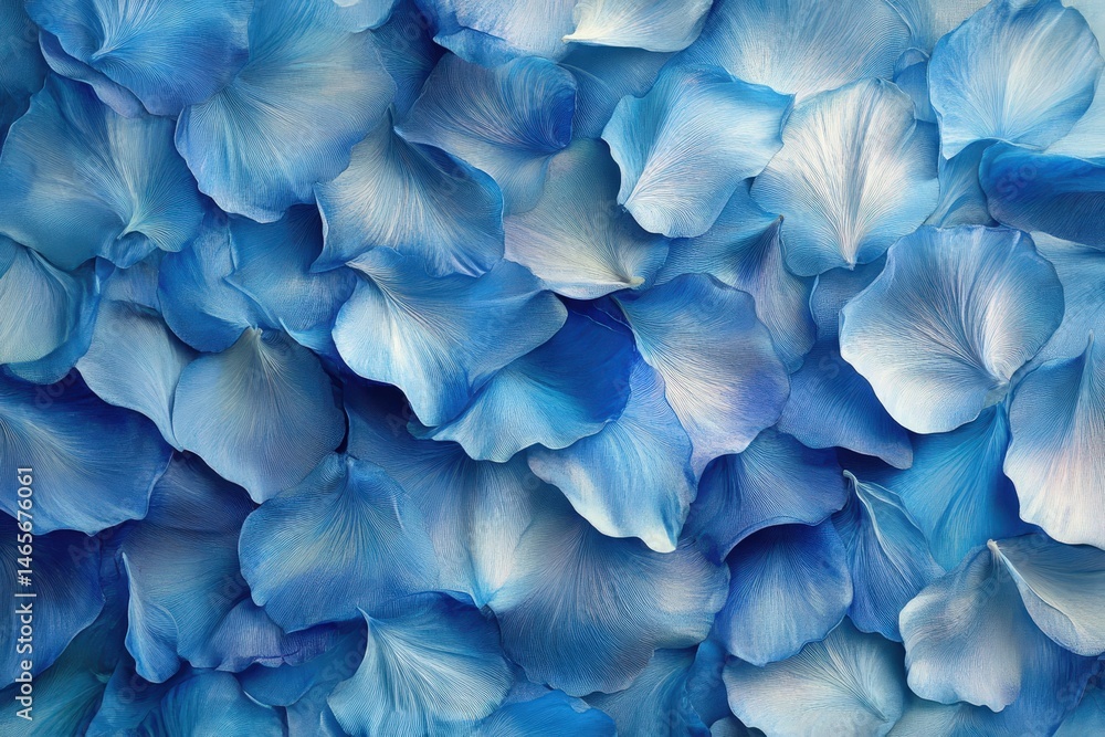 Close-up view of many delicate blue rose petals. Close-up view of many delicate blue rose petals.