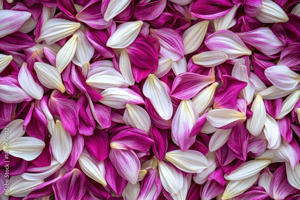 A vibrant display of colorful flower petals. A vibrant display of colorful flower petals.
