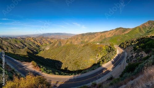 aliso canyon road a panoramic landscape of southern california