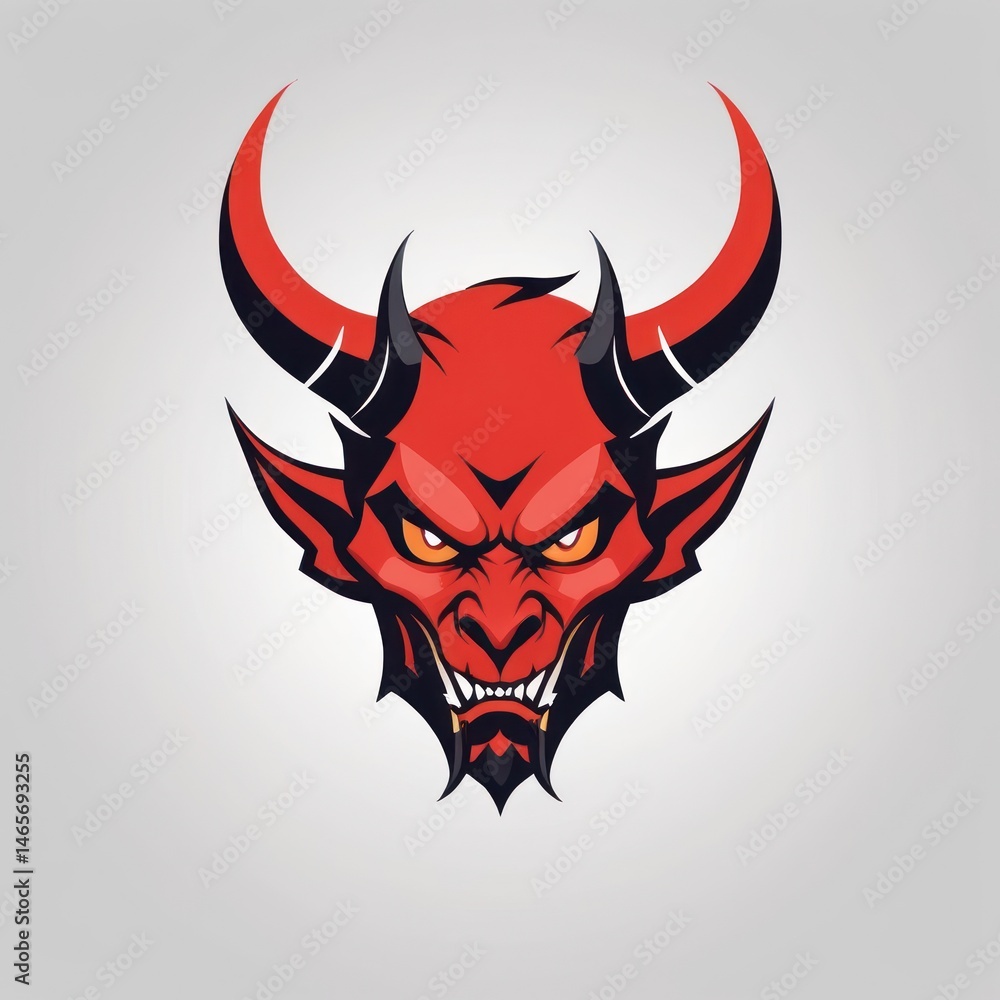 Fierce demon head graphic Fierce demon head graphic