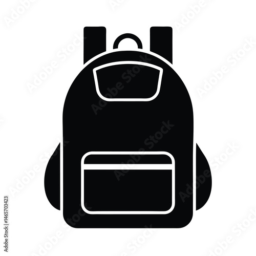 backpack item icon vector illustration