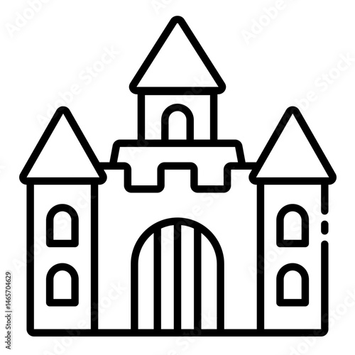 castle toy icon for sand castle summer activity