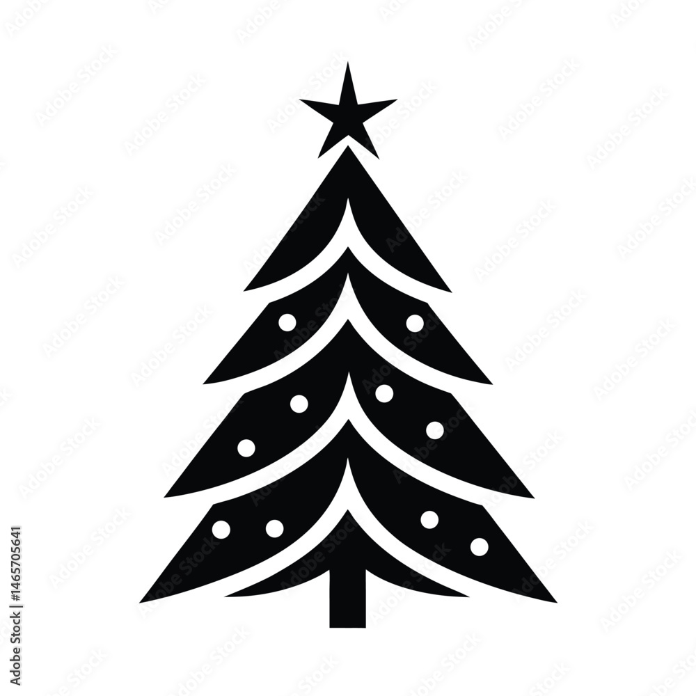 Fototapeta premium christmas tree icon vector illustration