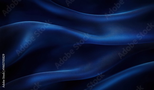Wallpaper Mural Smooth flowing dark blue fabric with soft folds and gentle waves creating a calm and elegant visual texture Torontodigital.ca
