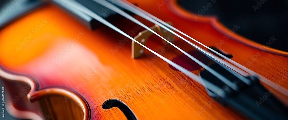 Fototapeta premium close up of a violin on a black background