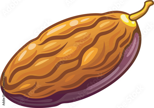 A detailed vector art illustration of raisin fruits, showcasing their wrinkled texture, rich color, and natural organic appearance, perfect for designs.