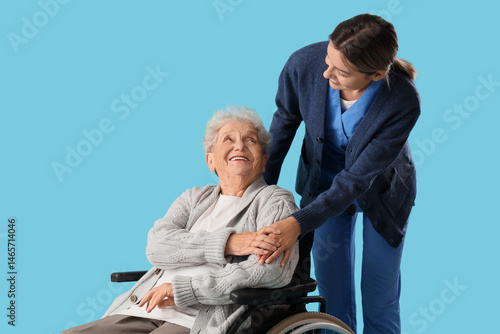 Senior woman in wheelchair ...
