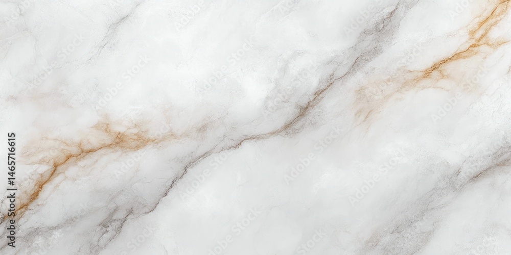 Obraz premium Smooth white marble surface with natural grey and light brown veins creating an elegant and calm texture