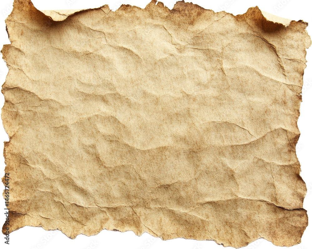Fototapeta premium Aged, Crumpled Antique Paper Texture