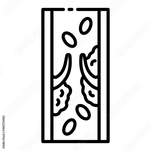 vein thrombosis icon showing blood clot problem