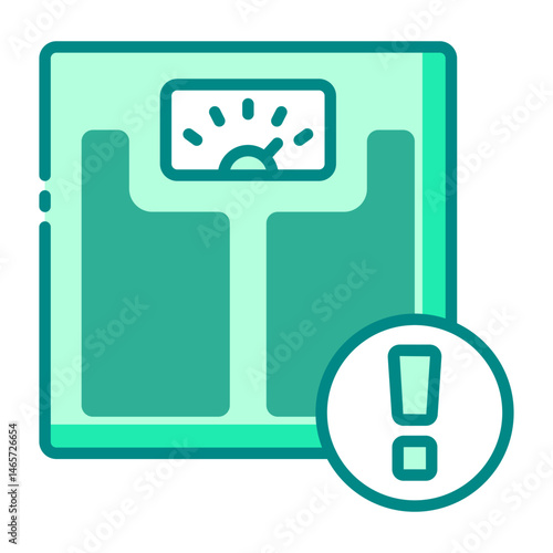 health alert icon showing weight problem