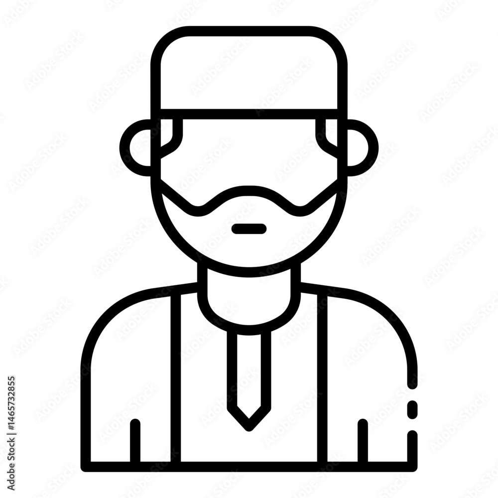moslem man icon representing faith and tradition moslem man icon representing faith and tradition