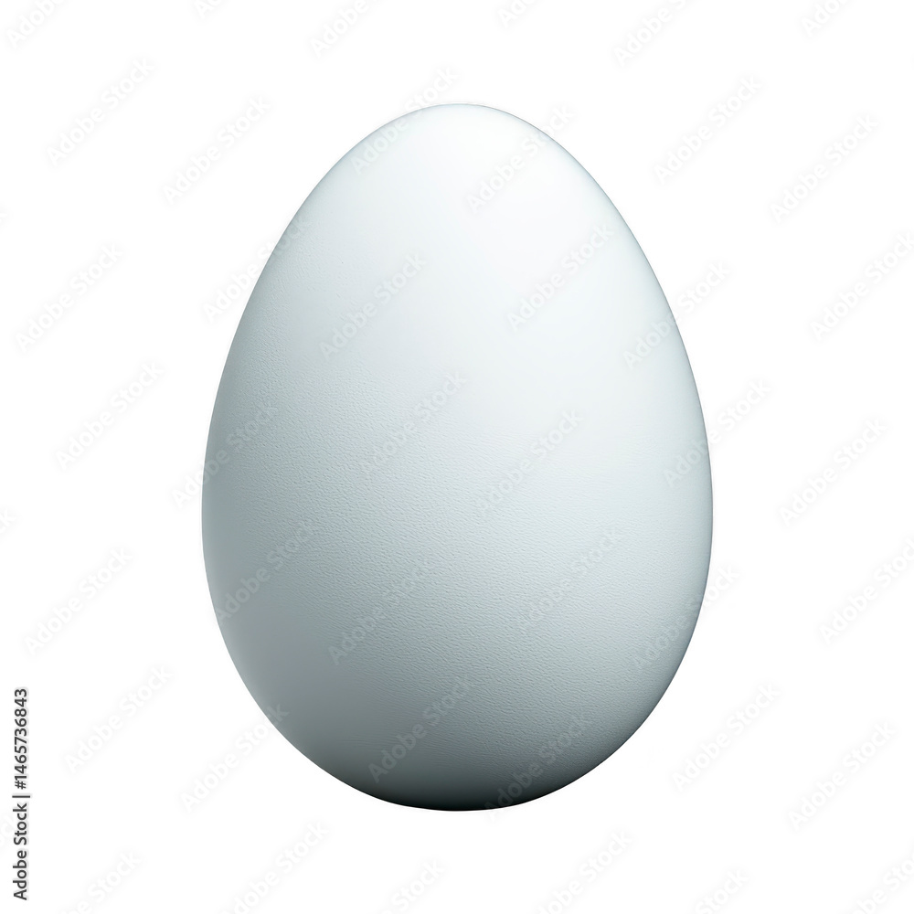 Single white egg stands upright against plain background, showcasing its smooth texture and simple elegance. minimalistic composition highlights egg natural form Single white egg stands upright against plain background, showcasing its smooth texture and simple elegance. minimalistic composition highlights egg natural form