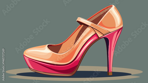 court shoes high-heeled, classic nude court shoes, women's leather platform shoes