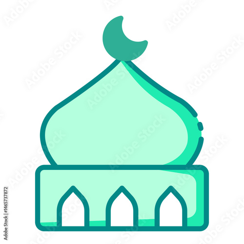 mosque building icon for worship and prayer