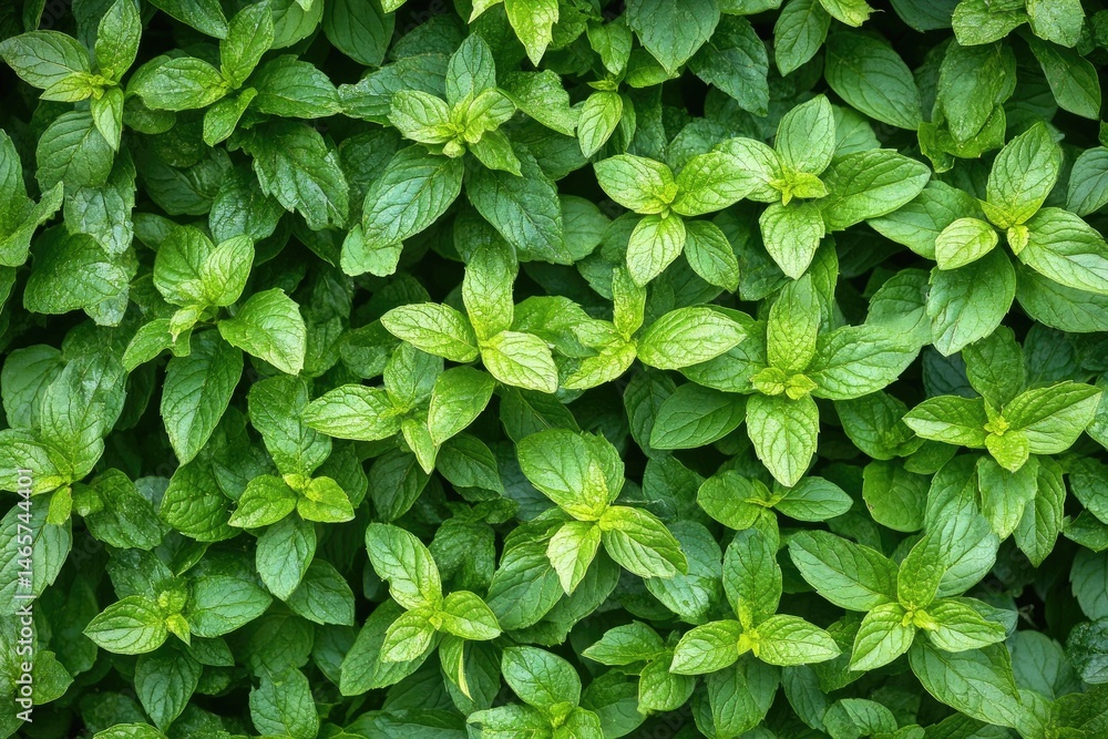 Fresh Mint Leaves Close Up Fresh Mint Leaves Close Up