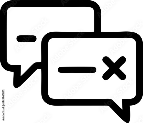 Conflicting dialogues disagreement in chat bubbles
