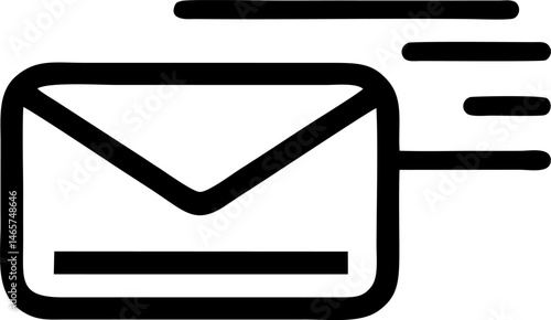 Speeding Mail Message delivery icon