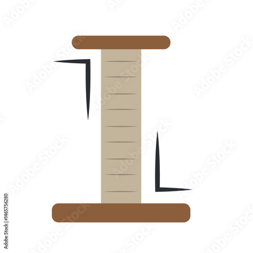 Cat scratching post icon. Vector